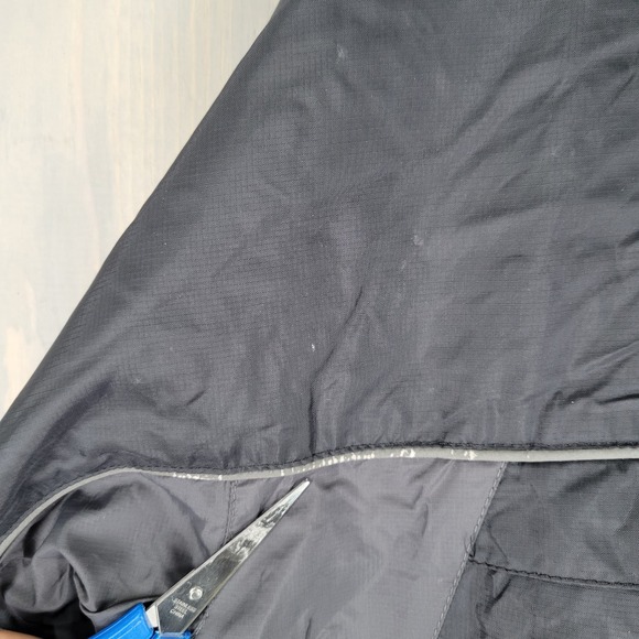 Eddie Bauer Mens Black Gray Hooded Lightweight Jacket Size L Windbreaker - Picture 7 of 9